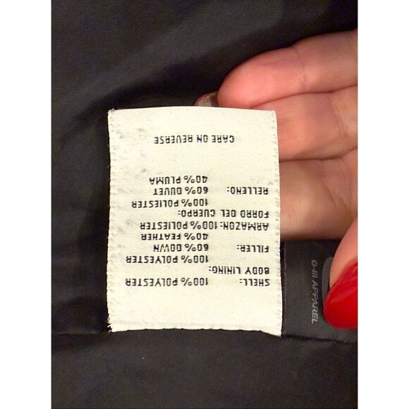 Nine West Black Quilted Down Jacket sz XXL EUC - Picture 6 of 7